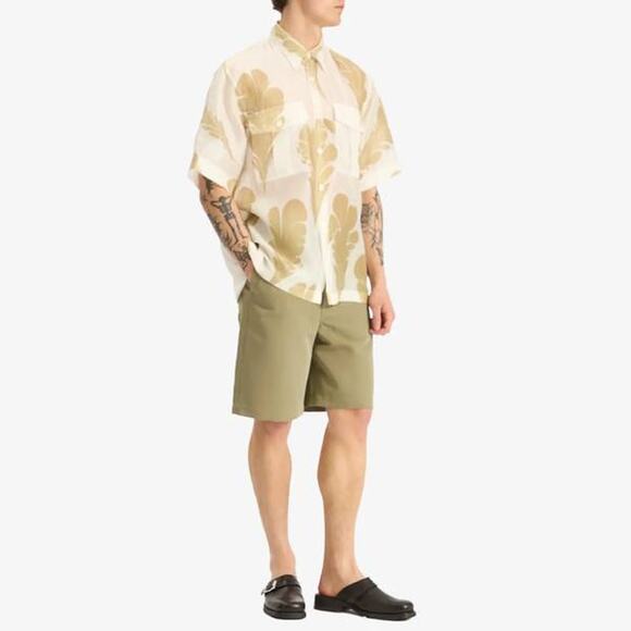 DRIES VAN NOTEN Cass Japanese Print Silk Shirt in Dessin E M - Picture 2 of 5